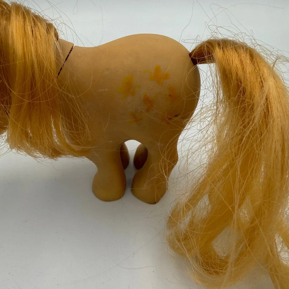 Vintage 1982 Hasbro My Little Pony G1 Butterscotch Yellow Butterfly Cutie Mark